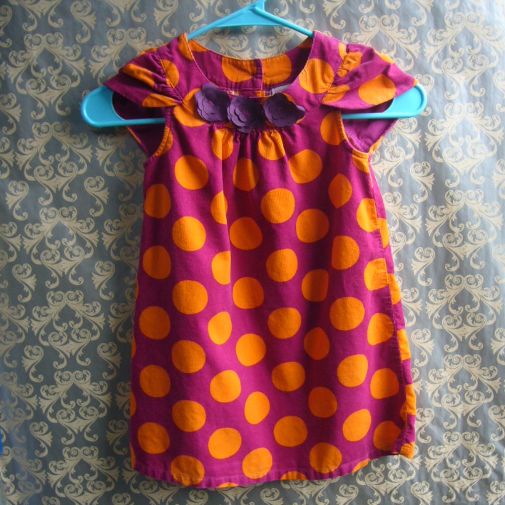 Osh Kosh Genuine Kids Corduroy Polka Dot Dress 2T